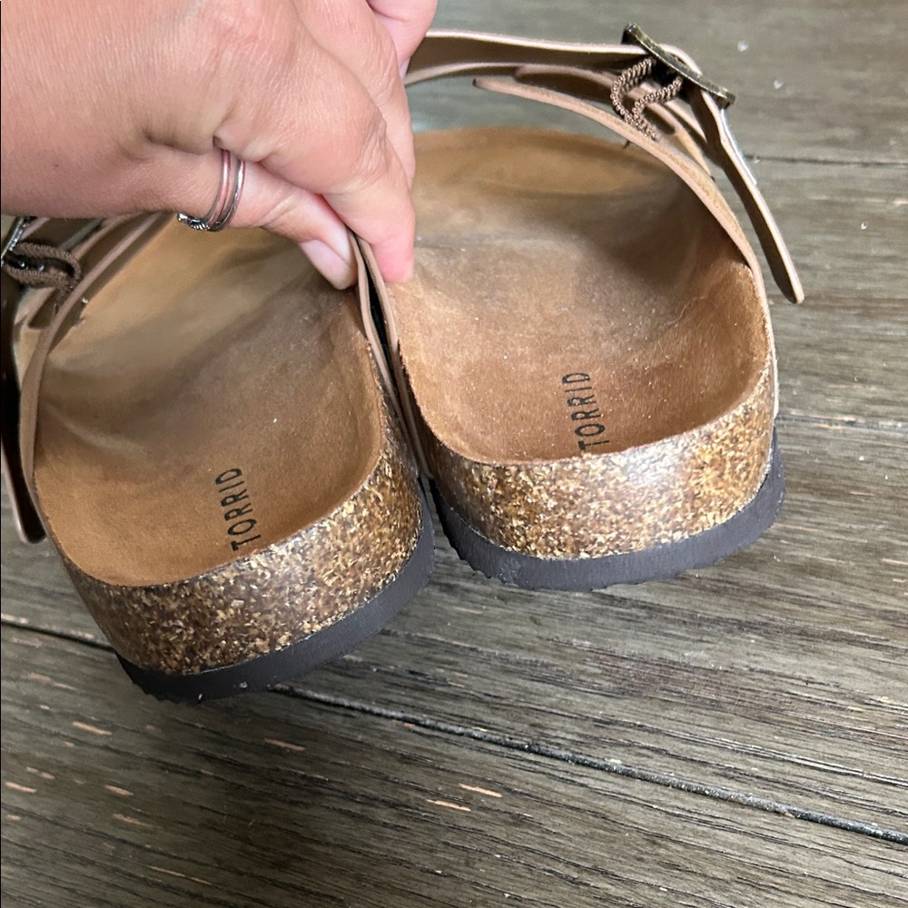 Torrid Tan Buckle Strap Sandals Size 10WW - Picture 6 of 12